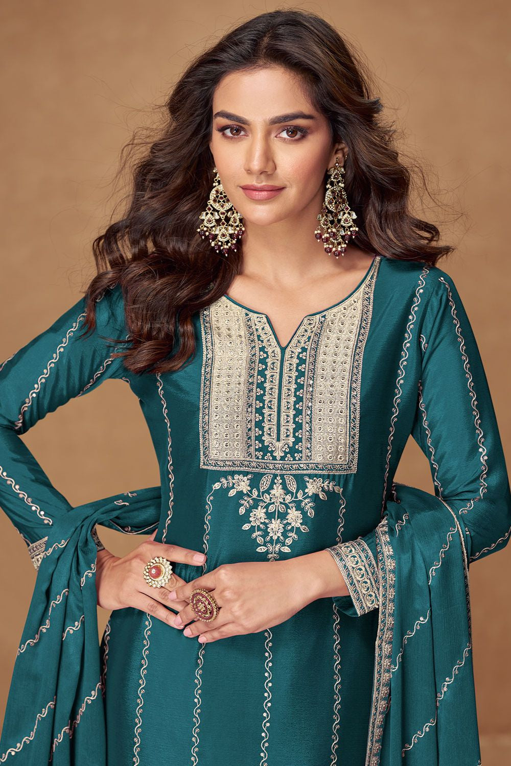 Green Versatile Silk Salwar Kameez SFYS156303R