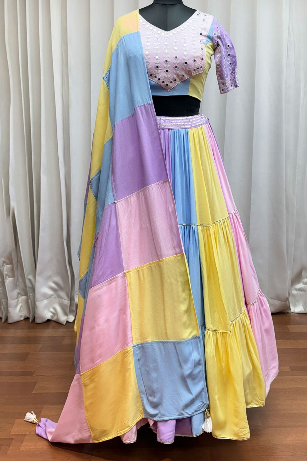 Red Cotton Navratri Chaniya Choli SFKHU20405