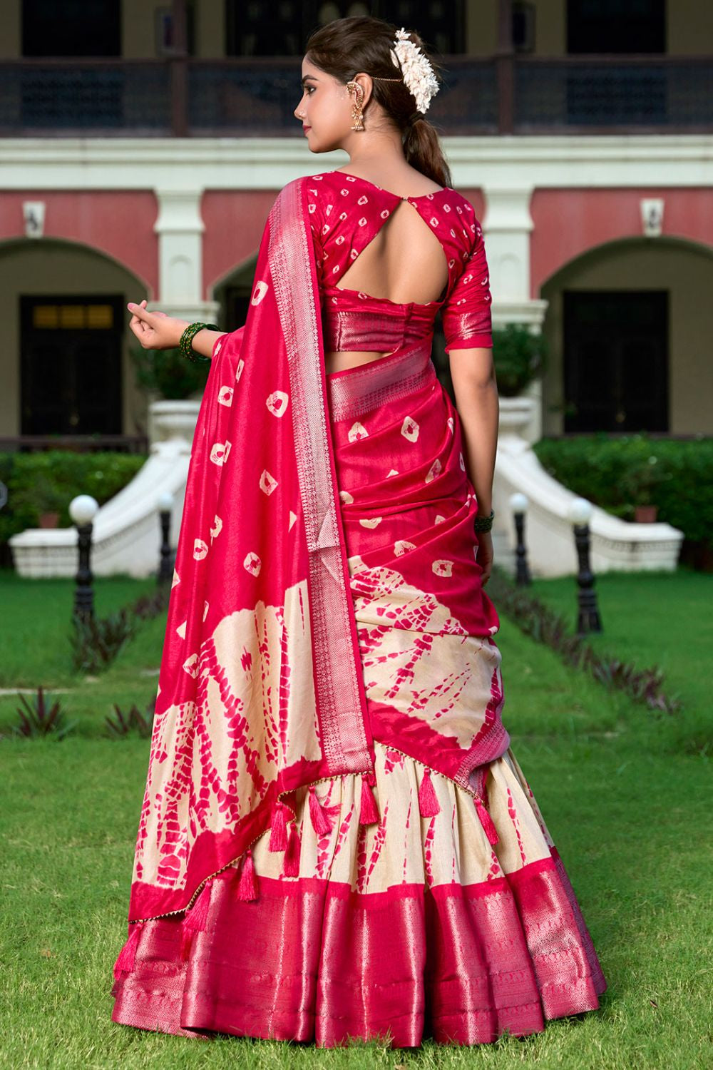 Beige Silk Navratri Lehenga Choli SFROY535304