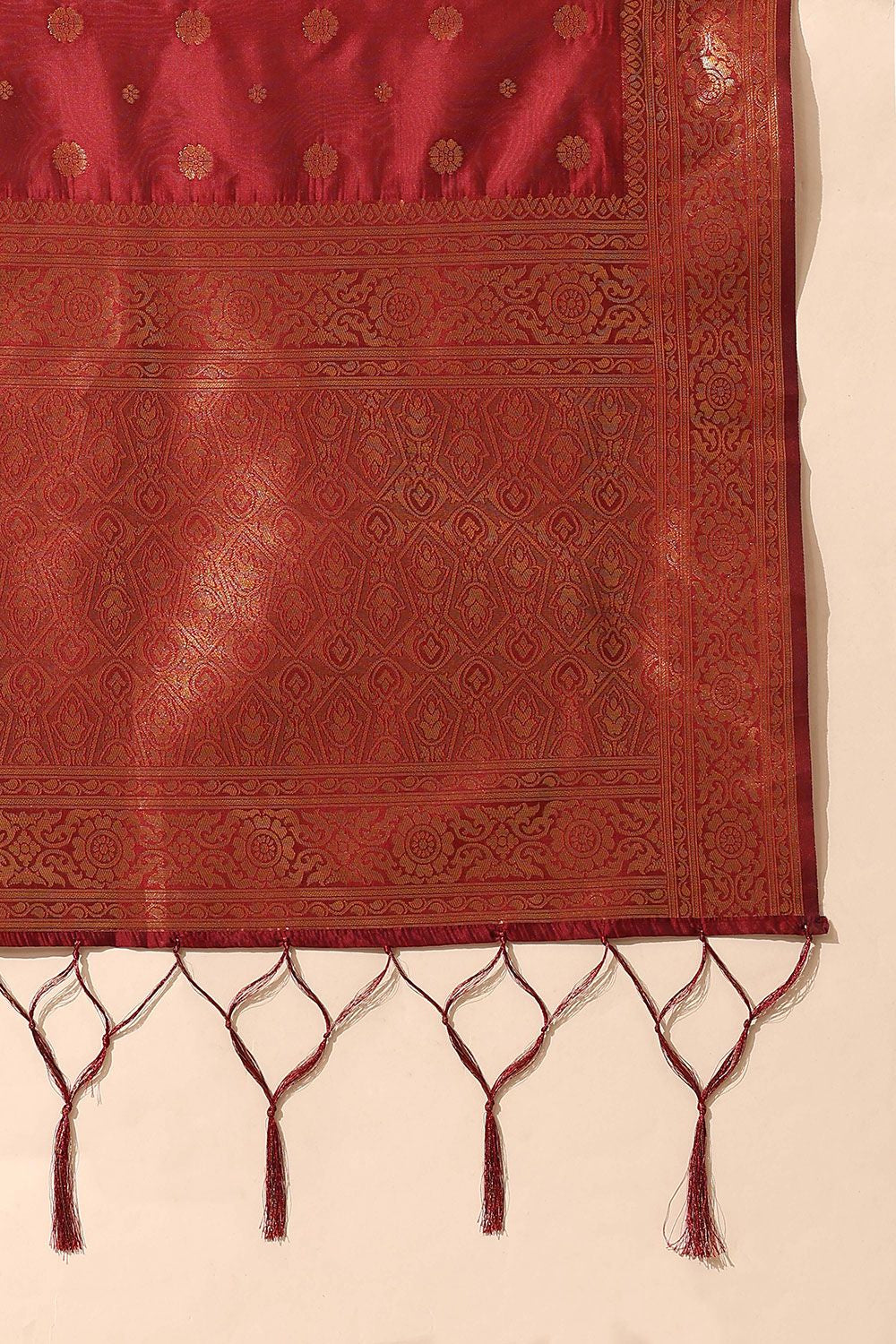 Maroon Jacquard Navratri Lehenga Choli In Zari Work SFROY537103