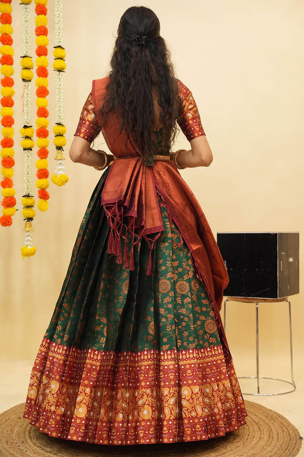 Green Silk Wedding Sangeet Silk Lehenga Choli SFROY539005