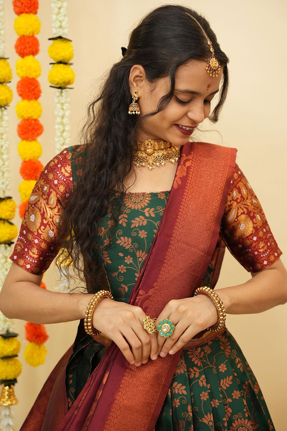 Green Silk Wedding Sangeet Silk Lehenga Choli SFROY539005