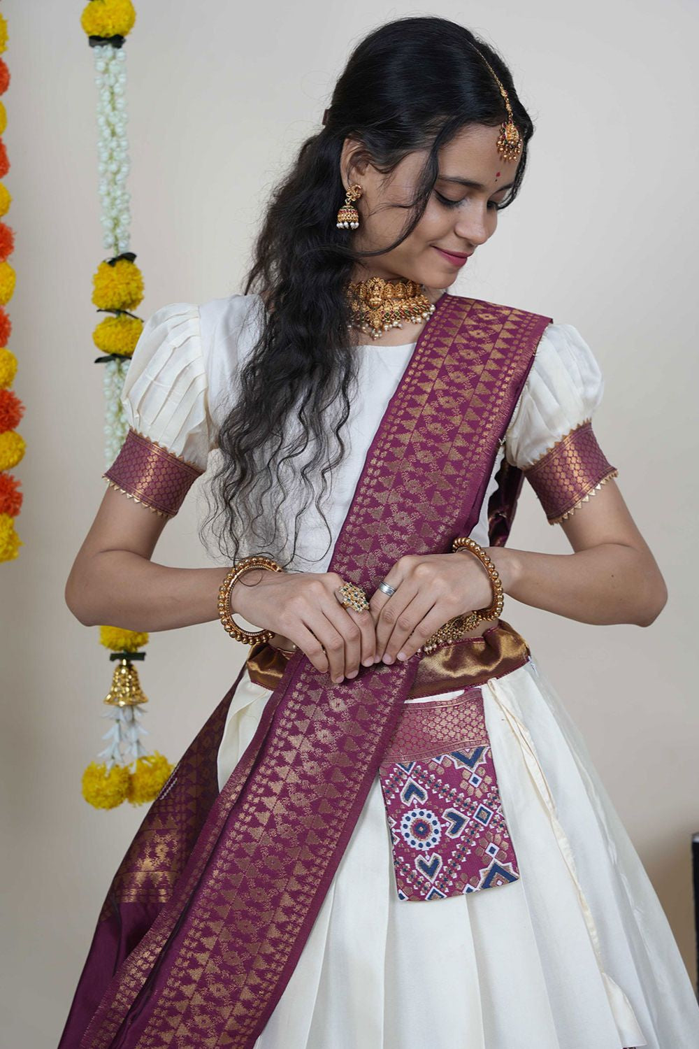 White Silk Sangeet Lehenga Choli SFROY539102