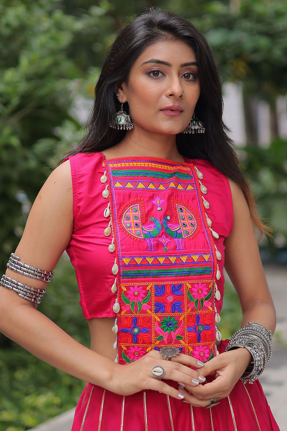 Rani Pink Silk Navratri Chaniya Choli SFROY553201R