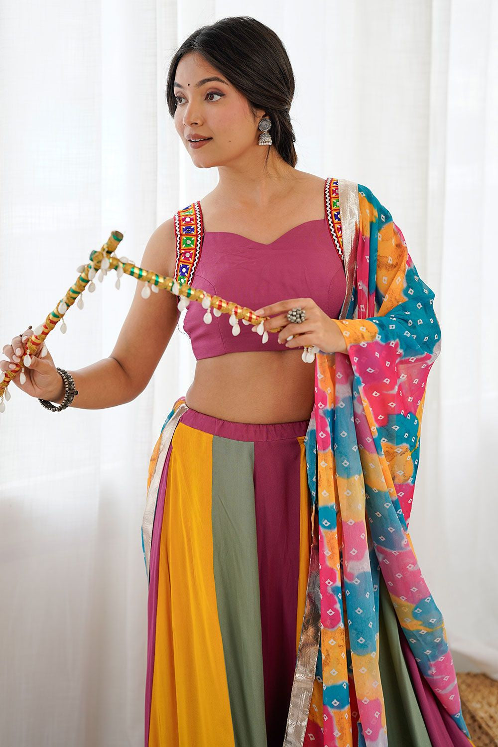 Pink Rayon Navratri Chaniya Choli SFROY555101R