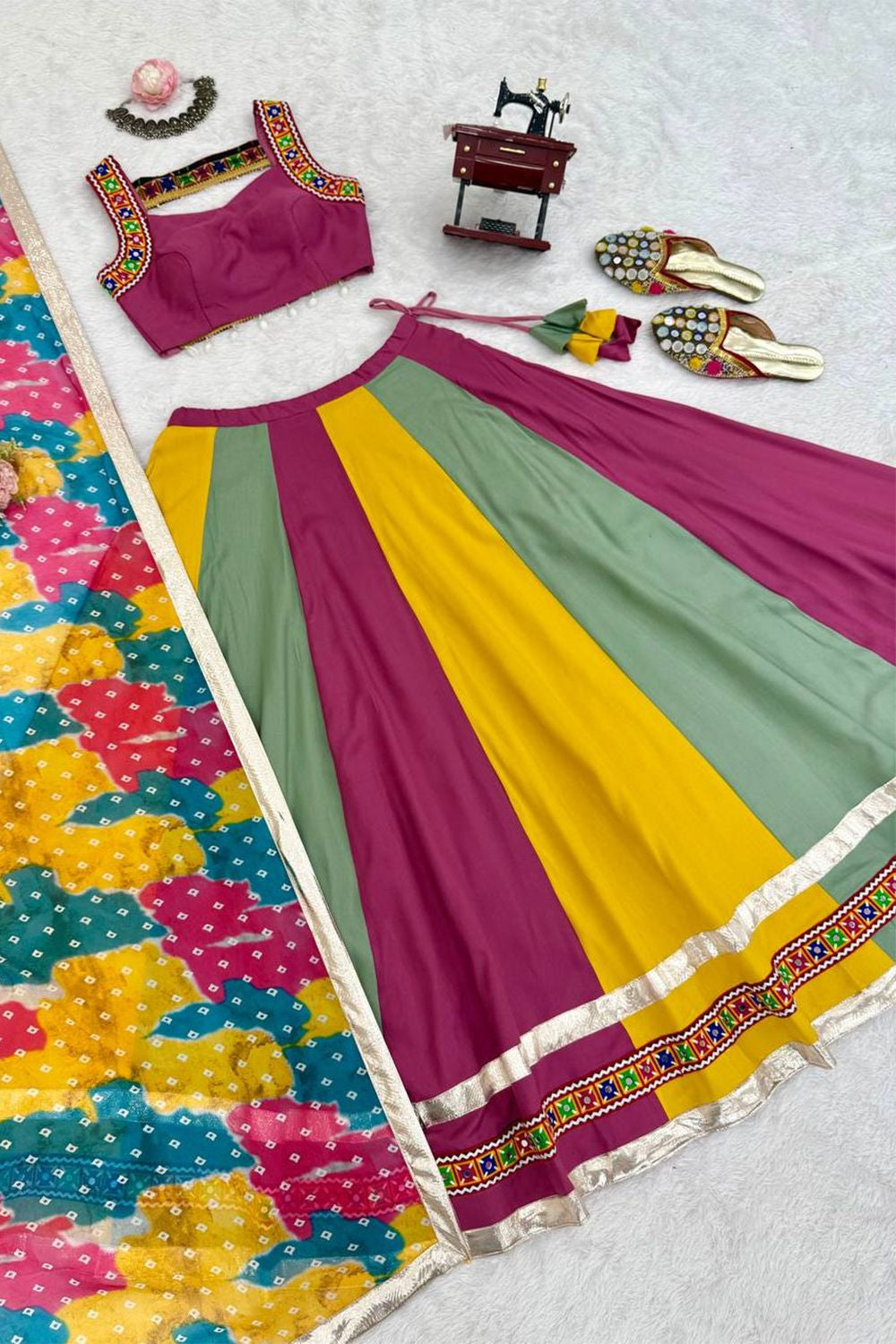 Pink Rayon Navratri Chaniya Choli SFROY555101R
