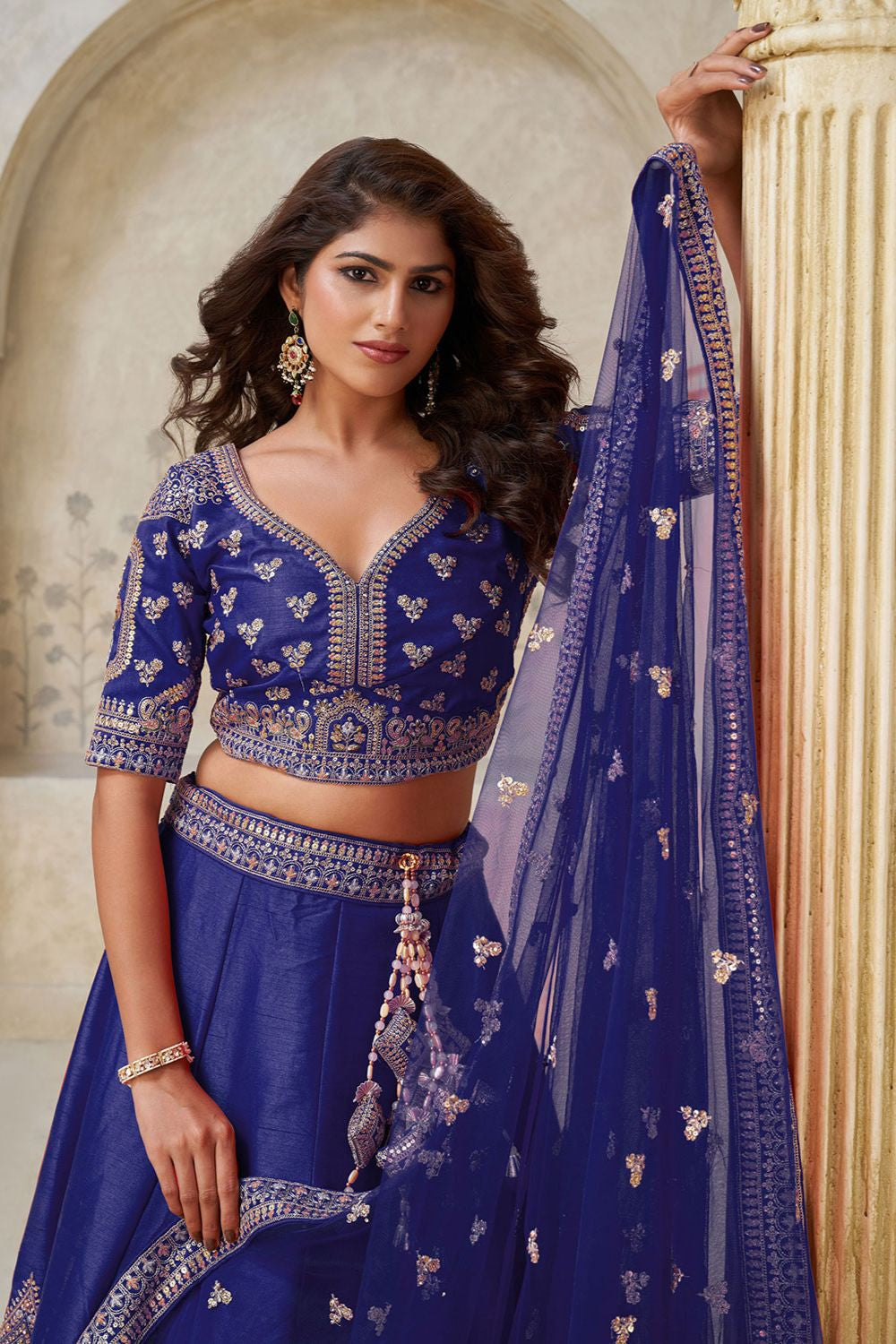 Purple Silk Lehenga Choli - SFRELS6510