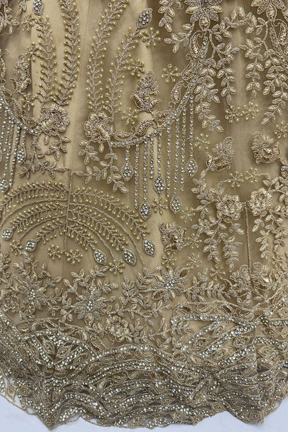 Golden Net Lehenga Choli - SFANJ3217