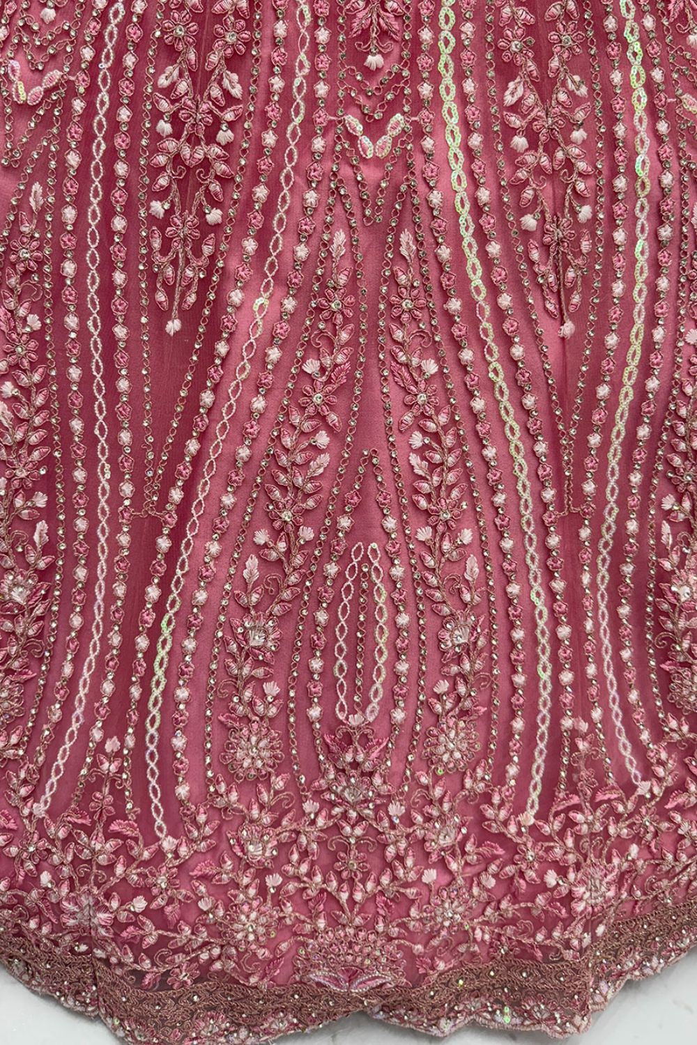 Pink Net Lehenga Choli - SFANJ3222
