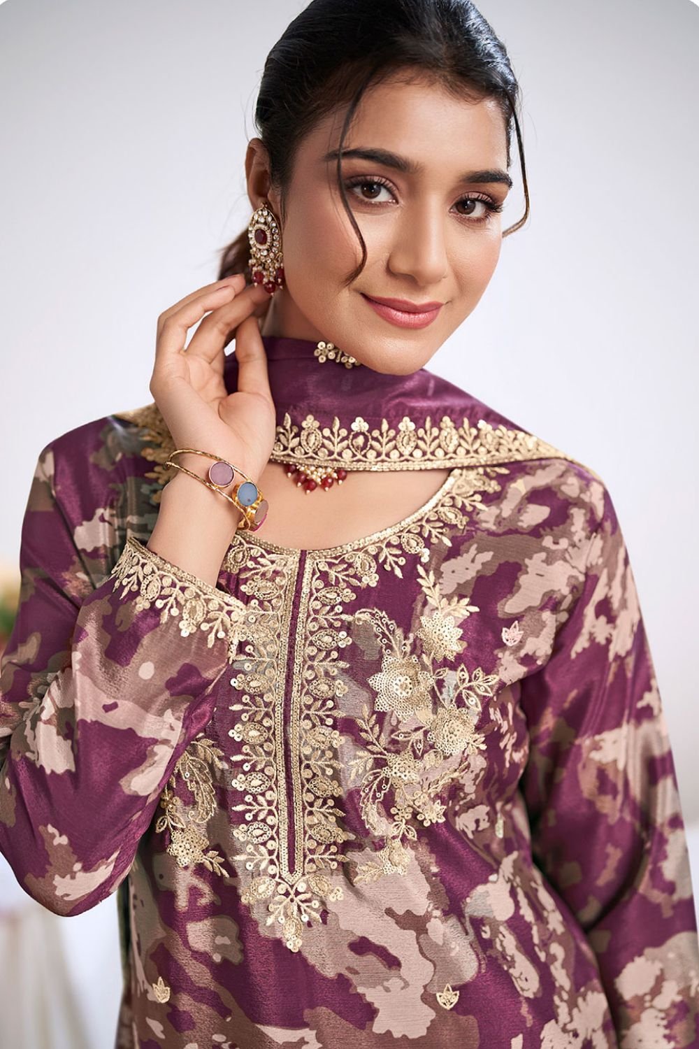 Burgundy Other Salwar Kameez - SFYS159601R