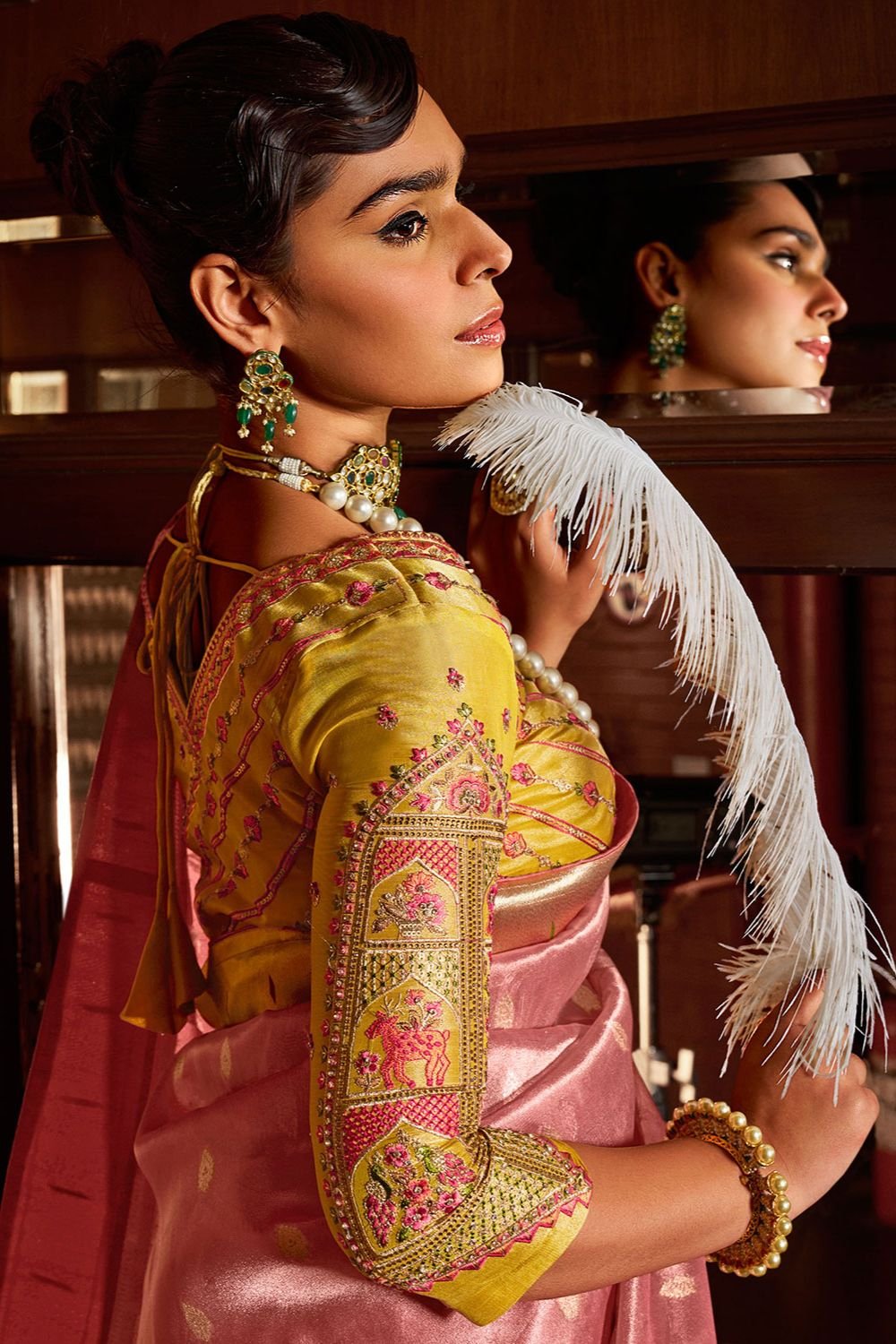 Pink Wedding Ceremonial Paithani Silk Sarees SFRELS5001