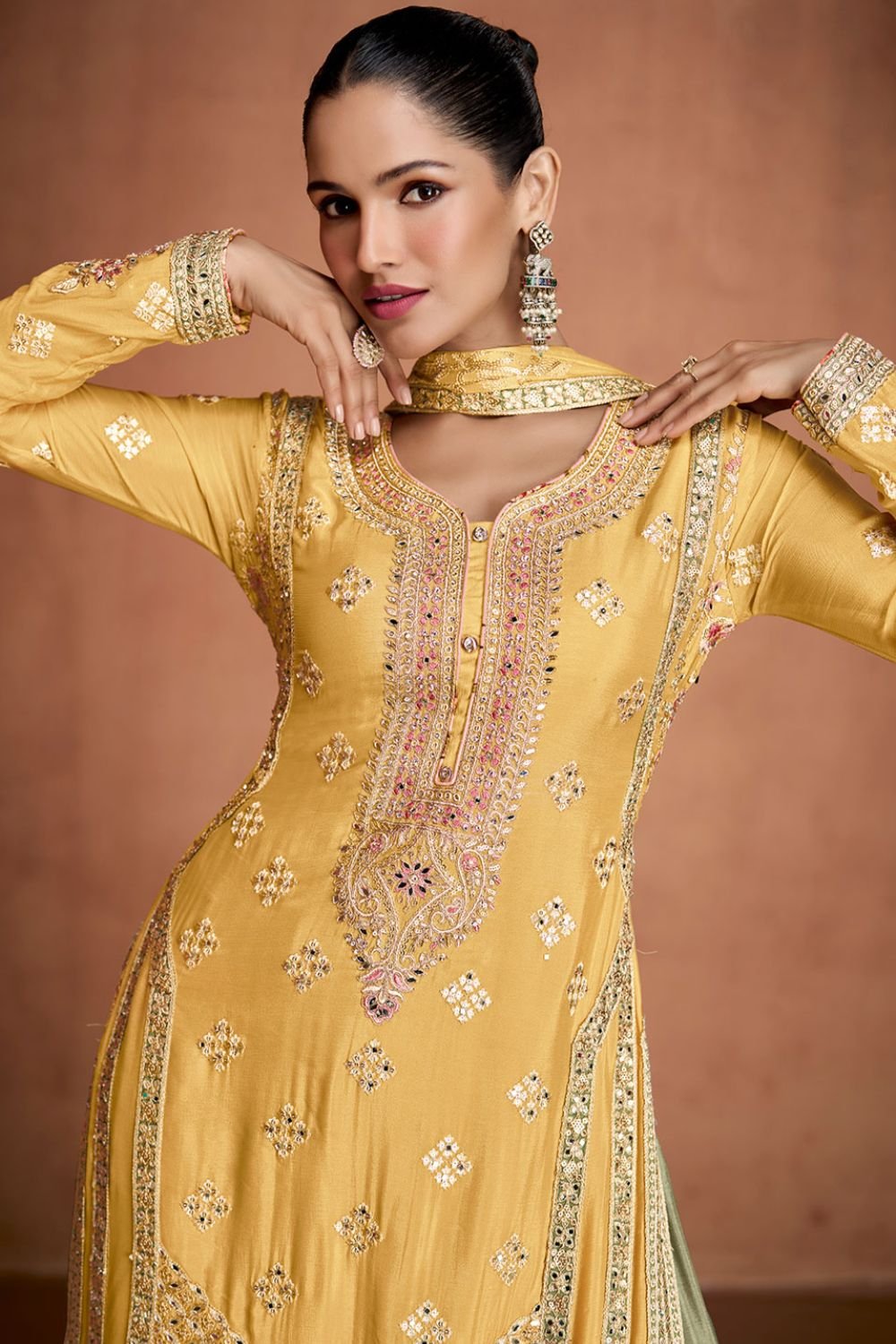 Yellow Other Salwar Kameez - SFSMT49302R