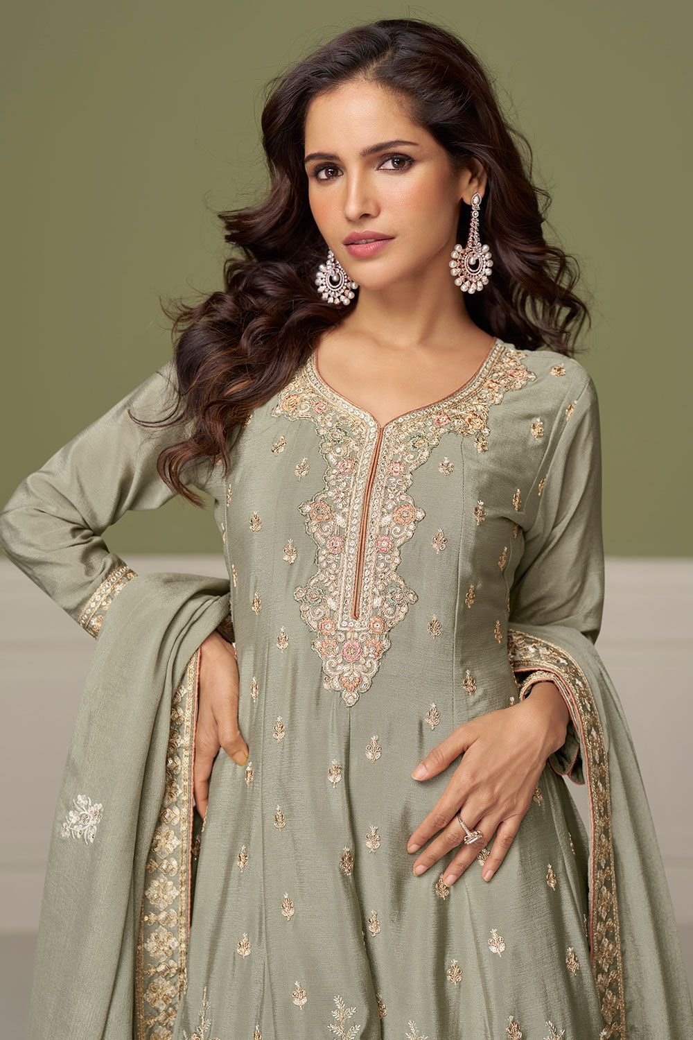 Grey Other Salwar Kameez - SFSMT48701R