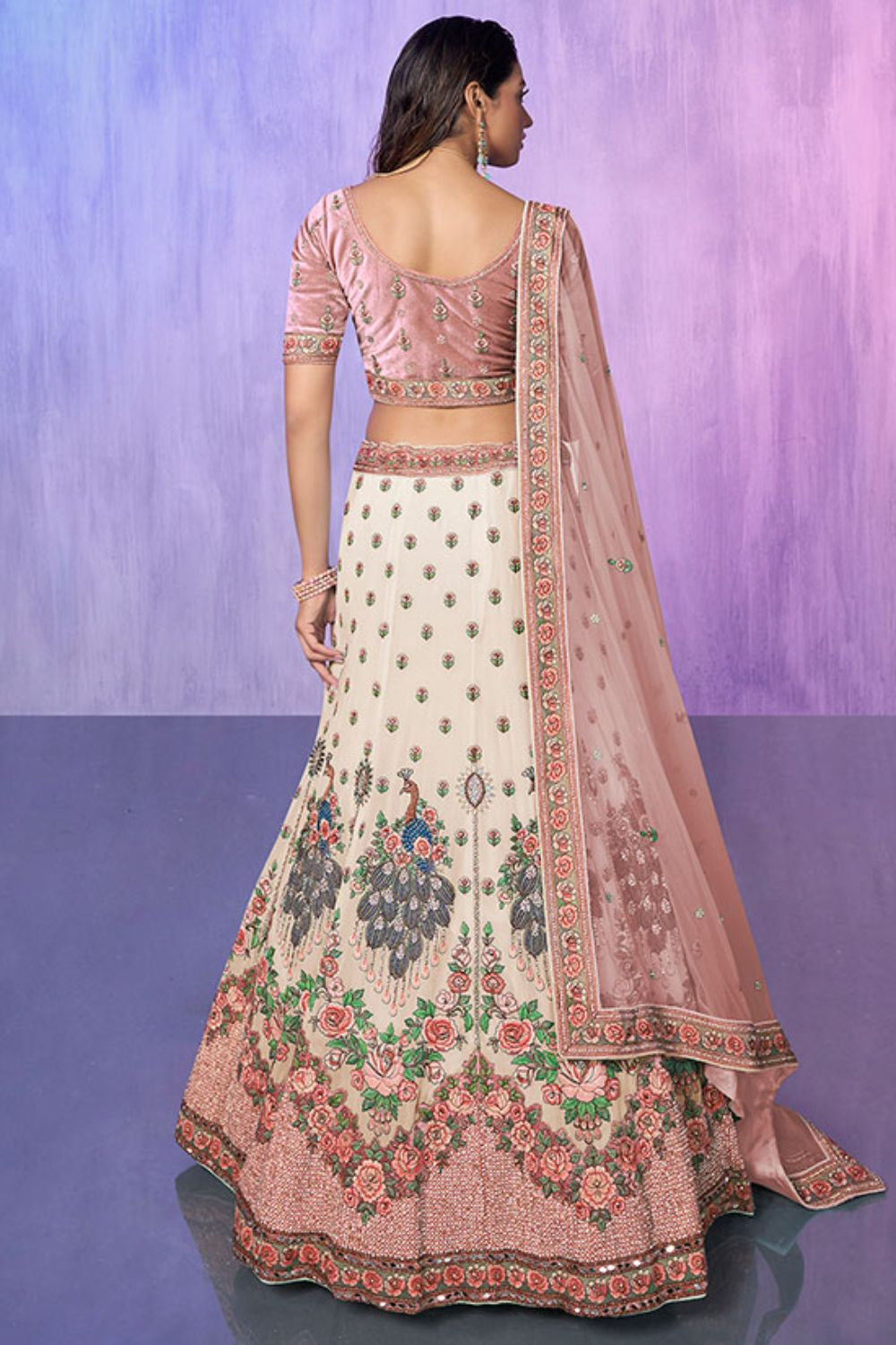 White Georgette Lehenga Choli - SFARY19514