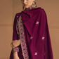 Purple Silk Embroidered and Resham Work Palazzo Salwar Suit SFSR272675