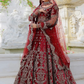Heavy Bridal Red Wedding Lehenga Choli Set In Velvet SFFZ146728