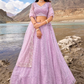 Buy Lavender Wedding Reception Lehenga Choli Set In Net SFFZ272807