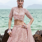 Pink Wedding Reception Lehenga Choli Set In Net SFSR268804
