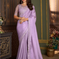 Purple Wedding Sangeet Saree In Silk For Ceremonial SRSF280162