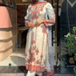 Plus Size Pearl Cream Digital  Muslin Salwar Kameez Suit SFSR280514