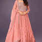 Pink Bridal Wedding Anarkali Gown In Georgette SFSARSKDDF2573