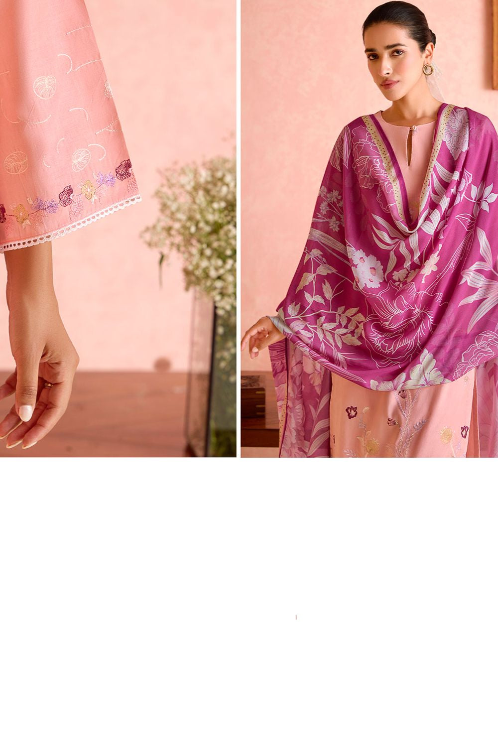 Pink Cotton Plus Size Salwar Kameez SFYS149101