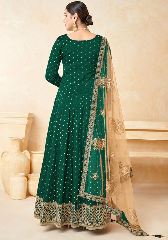 GreenSilk Wedding Plus Size Anarkali Suit SFDFS22101