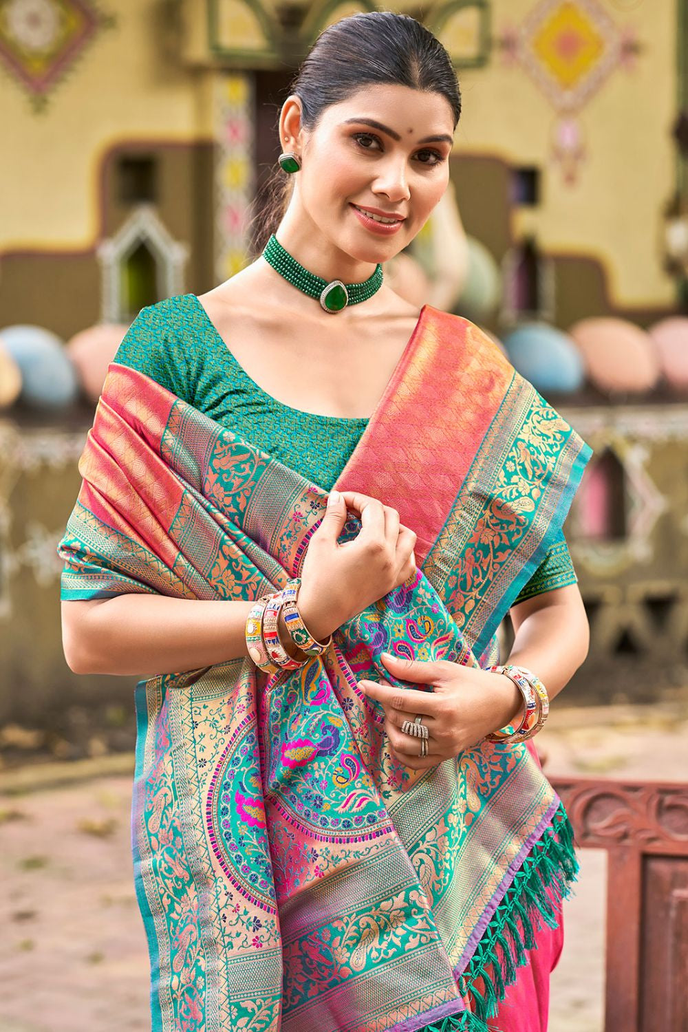 Pink Sangeet Kanjivaram Silk Sarees SFSGM119204