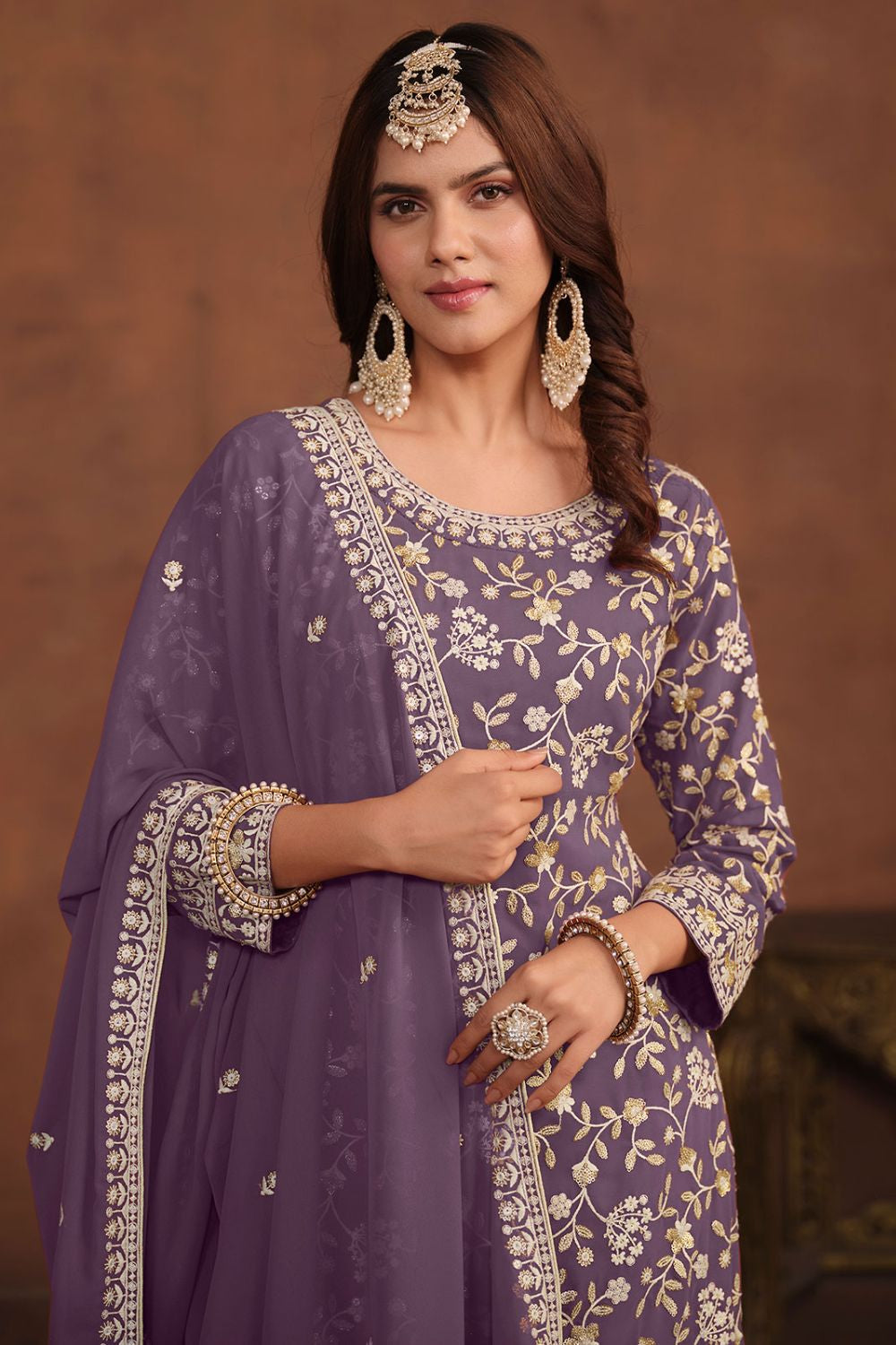 Purple Georgette Salwar Kameez - SFDFS26702