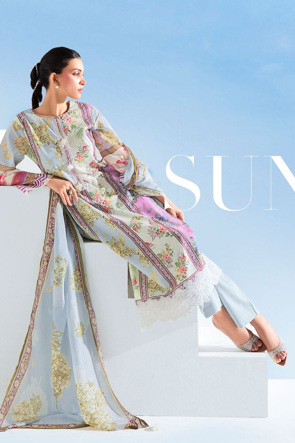 Grey Cotton Plus Size Salwar Kameez SFYS154703