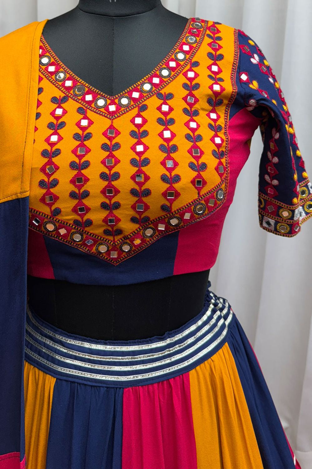 Red Cotton Navratri Chaniya Choli SFKHU20404