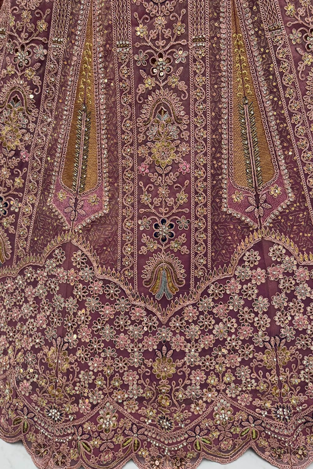 Pink Net Lehenga Choli - SFANJ3216