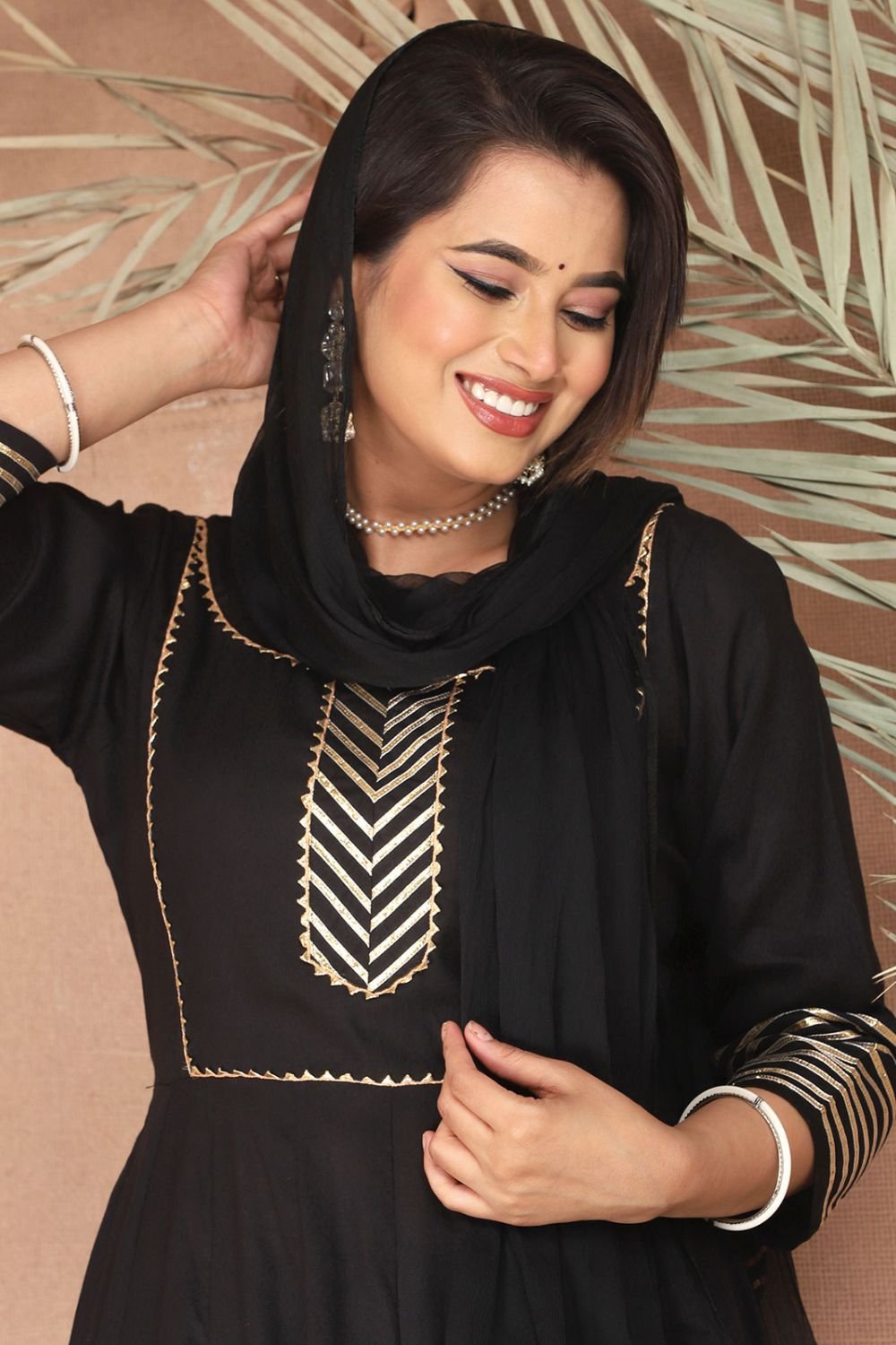 Black Sangeet Plus Size Rayon Salwar Kameez SFSBR1202R