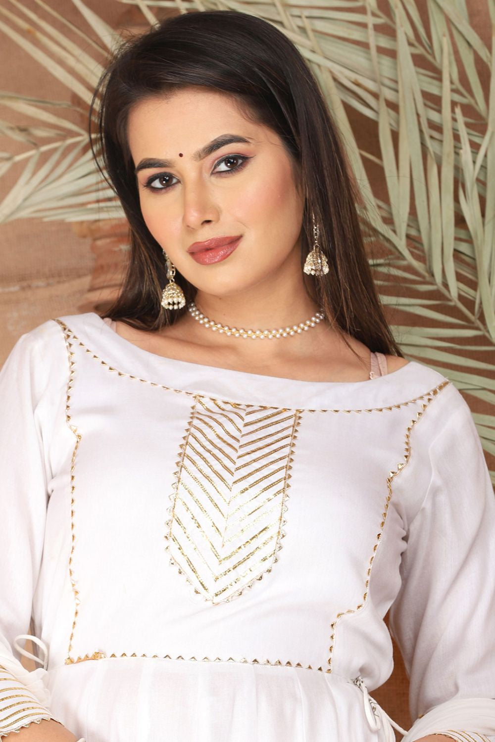 White Sangeet Plus Size Rayon Salwar Kameez SFSBR1208R