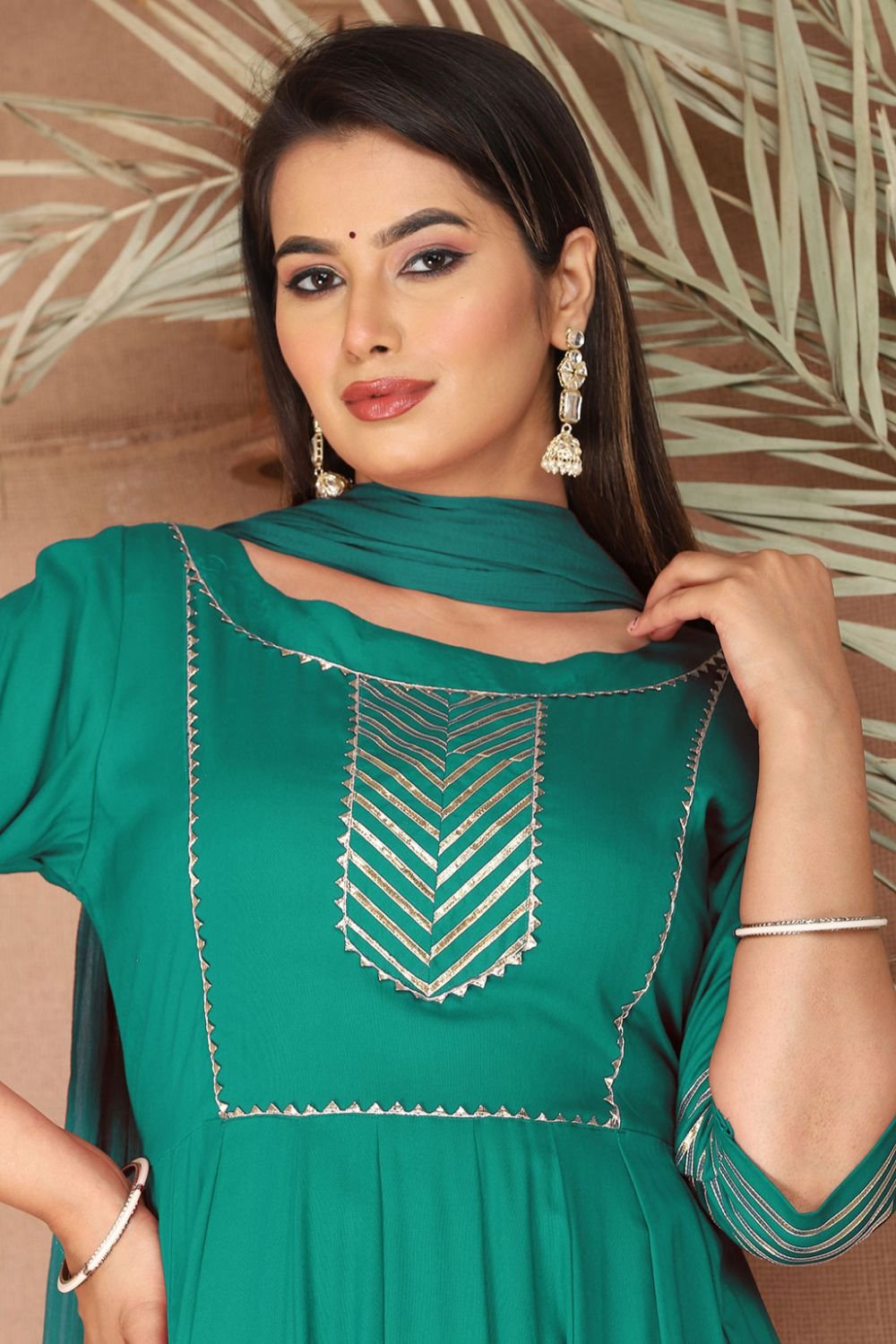 Green Rayon Salwar Kameez - SFSBR1213R