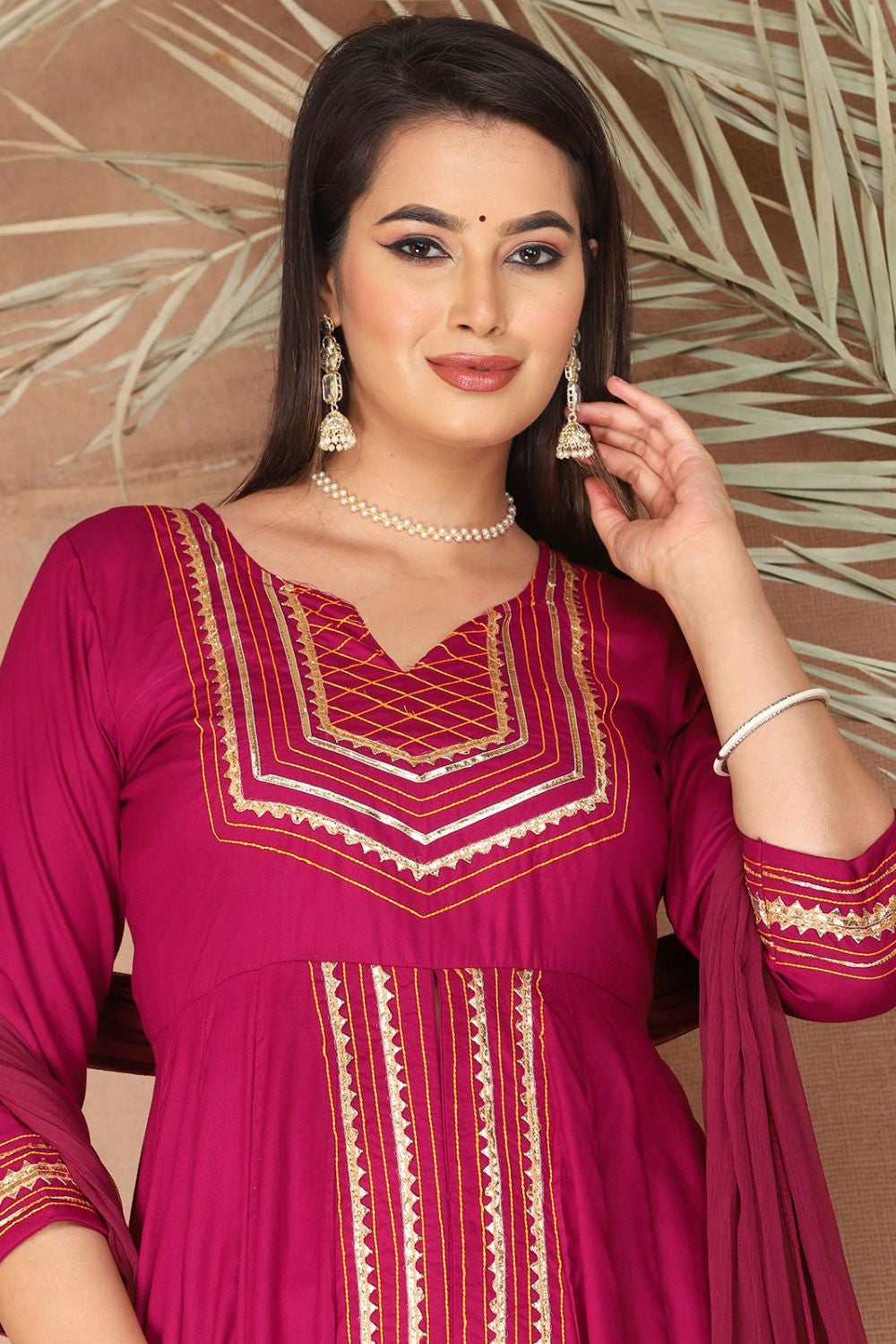 Pink Rayon Plus Size Indian Sangeet Salwar Kameez SFSBR1108R