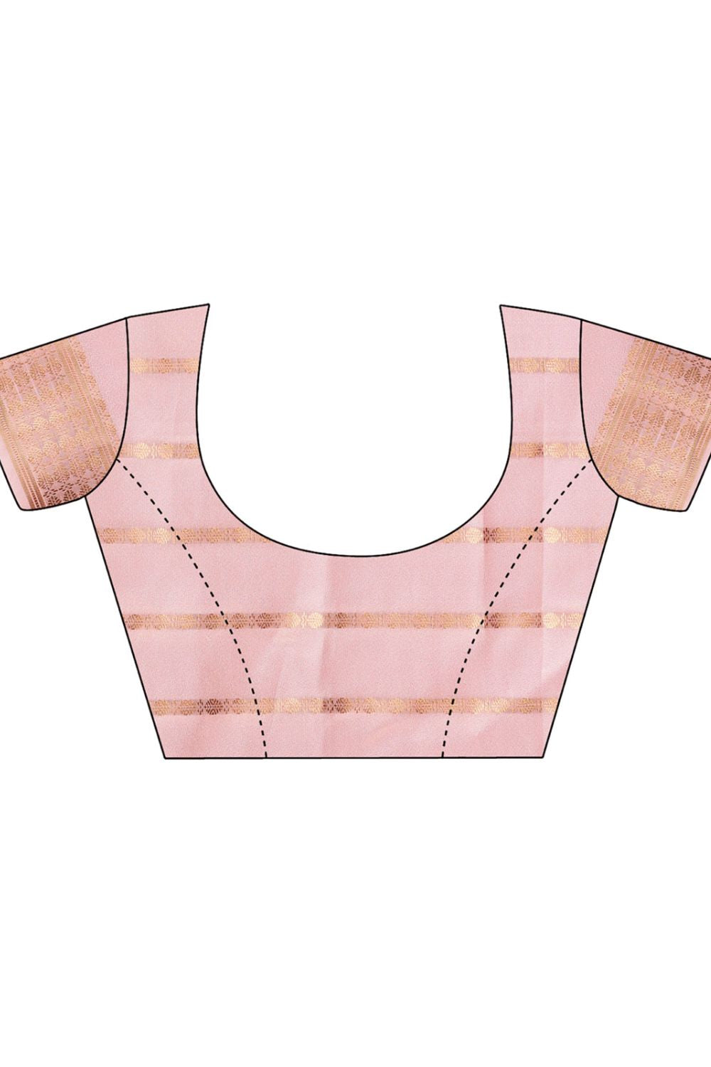 Peach Sleek Organza Casual Sarees With Blouse SFAST11503