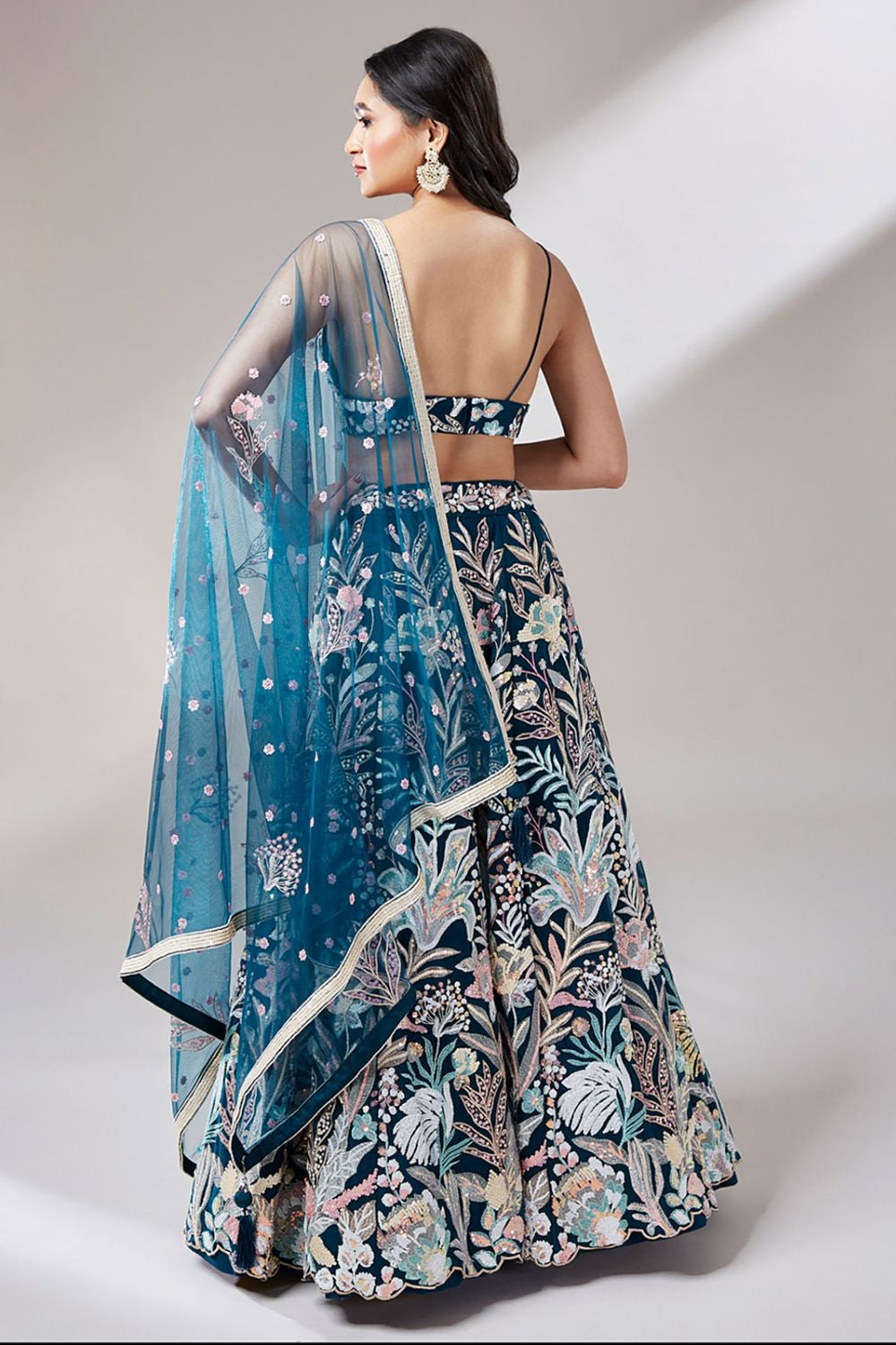 Green Cocktail Evening Net Lehenga Choli SFROY522404