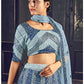 Aqua Blue Sequin Indian Bridal Lehenga In Net SRKHU903 - Siya Fashions