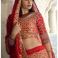 Immense Red Bridal Zari Work Lehenga Choli In Georgette SFARY11302 - Siya Fashions
