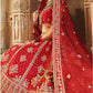 Red Ponderous Bridal Wedding Lehenga Choli In Silk SFSJDN11501 - Siya Fashions
