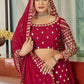 Immense Red Bridal Floral Lehenga Choli In Georgette SFARY12313 - Siya Fashions