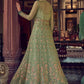 Green Full Top Lehenga Kameez Net Designer Anarkali SFSWG6302 - Siya Fashions