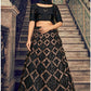Black Sequin Indian Bridal Lehenga In Net SRKHU9902 - Siya Fashions