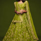 Green Embroidery Art Silk Evening Lehenga Choli SFYDZC1401 - Siya Fashions