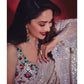 Bollywood Partywear White Saree In Georgette BOLY912 - Siya Fashions