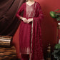 Wine Plus Size Silk Indian Pakistani Palazzo Suit SFSTL25802