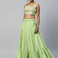 Green Organza Sangeet Lehenga Choli SRRNK7101R - Siya Fashions