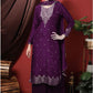 Purple Plus Size Silk Indian Pakistani Palazzo Suit SFSTL25808