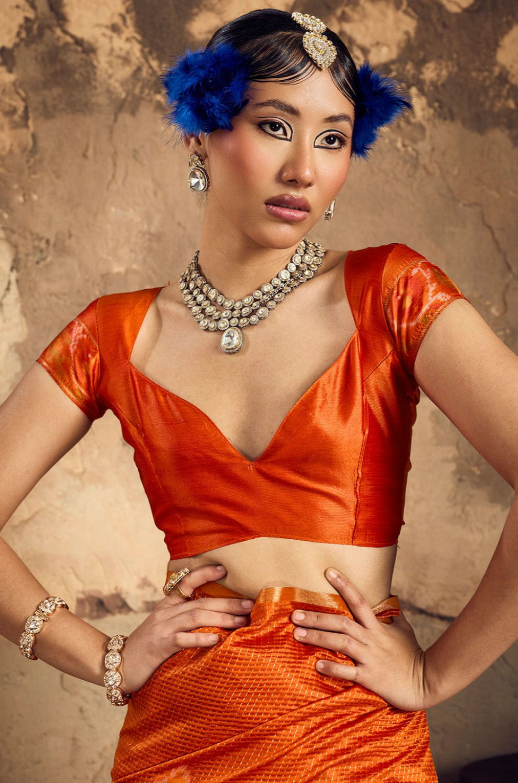 Orange Silk Sarees - SFSJDN44201